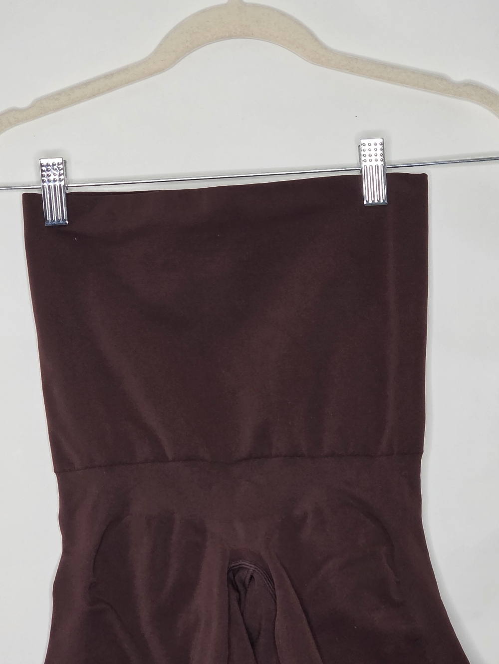 Yitty Ultra High Waist Booty Lift Shorts Size XL/XXL Chocolate Brown Open Gusset - Picture 3 of 14